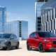 2023 Ford Escape plug-in hybrid in blue, ST-Line in red.